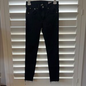 Rag & Bone Black Skinny Jeans with Tapered Leg